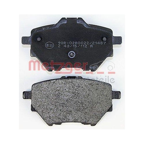 Bremsbelagsatz, Scheibenbremse METZGER 1170798 GREENPARTS f&uuml;r CITRO&Euml;N PEUGEOT
