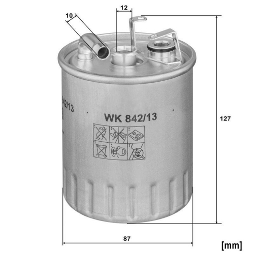 Kraftstofffilter MANN-FILTER WK 842/13 f&uuml;r MERCEDES-BENZ