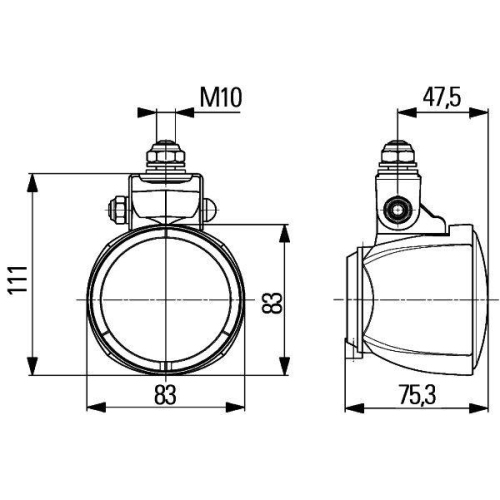 HELLA Arbeitsscheinwerfer 1G0 996 176-111 f&uuml;r ATLAS COPCO KRONE TEREX MANITOU