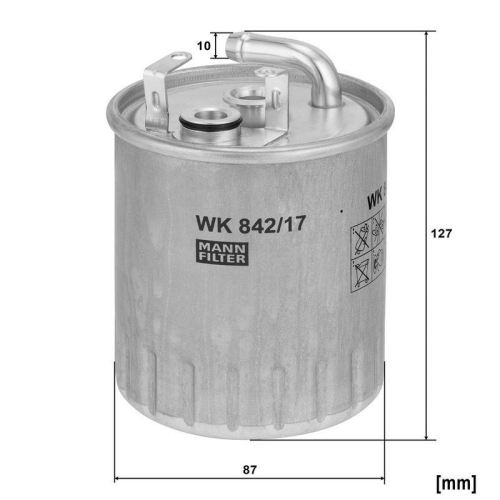 Kraftstofffilter MANN-FILTER WK 842/17 f&uuml;r MERCEDES-BENZ
