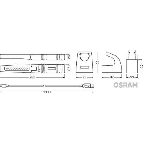 Handleuchte ams-OSRAM LEDIL103 LEDinspect PRO SLIMLINE 280 für