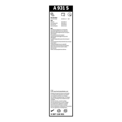 Wischblatt BOSCH 3 397 118 931 Aerotwin für, seitlicher Einbau, vorne