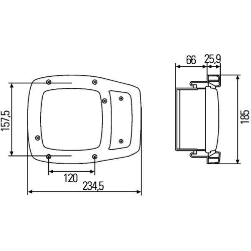HELLA Hauptscheinwerfer 1SA 996 120-321 f&uuml;r CLAAS, rechts