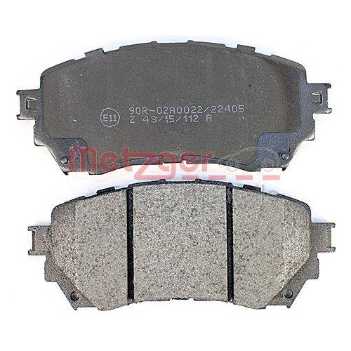 Bremsbelagsatz, Scheibenbremse METZGER 1170811 f&uuml;r MAZDA, Vorderachse