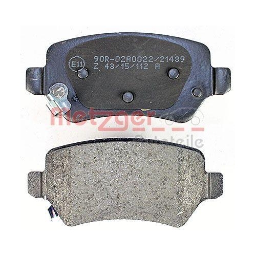 Bremsbelagsatz, Scheibenbremse METZGER 1170812 f&uuml;r KIA, Hinterachse