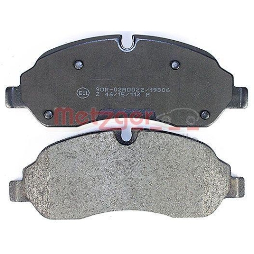 Bremsbelagsatz, Scheibenbremse METZGER 1170814 f&uuml;r FORD, Vorderachse