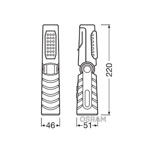 Handleuchte ams-OSRAM LEDIL201 LEDinspect FOLDABLE 80 für