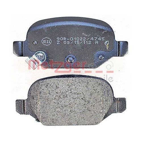 Bremsbelagsatz, Scheibenbremse METZGER 1170818 f&uuml;r FIAT, Hinterachse