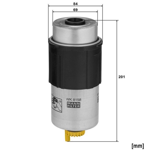 Kraftstofffilter MANN-FILTER WK 8158 f&uuml;r FORD