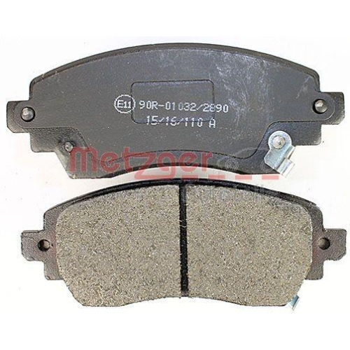 Bremsbelagsatz, Scheibenbremse METZGER 1170824 f&uuml;r TOYOTA, Vorderachse