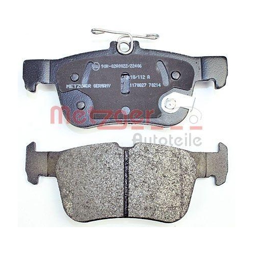 Bremsbelagsatz, Scheibenbremse METZGER 1170827 GREENPARTS f&uuml;r FORD FORD USA