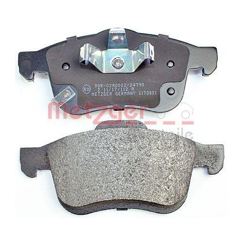 Bremsbelagsatz, Scheibenbremse METZGER 1170831 f&uuml;r FIAT, Vorderachse