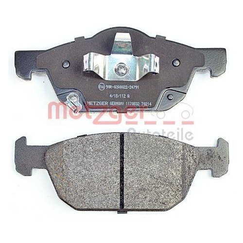 Bremsbelagsatz, Scheibenbremse METZGER 1170832 f&uuml;r HONDA, Vorderachse