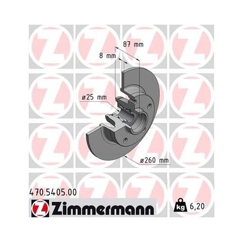Bremsscheibe ZIMMERMANN 470.2439.20 COAT Z für RENAULT DACIA, Vorderachse