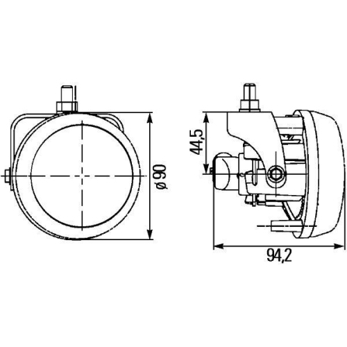 HELLA 1N0 009 295-801 Abbiegescheinwerfersatz f&uuml;r IRMSCHER HYMER KNAUS, links