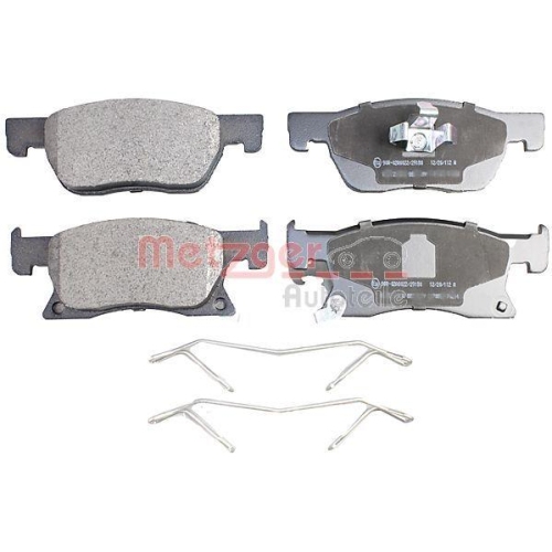 Bremsbelagsatz, Scheibenbremse METZGER 1170857 f&uuml;r OPEL VAUXHALL, Vorderachse