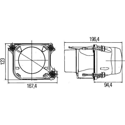 HELLA Hauptscheinwerfer 1AL 008 934-021 für IVECO SCANIA HEULIEZ HYMER ZIEGLER