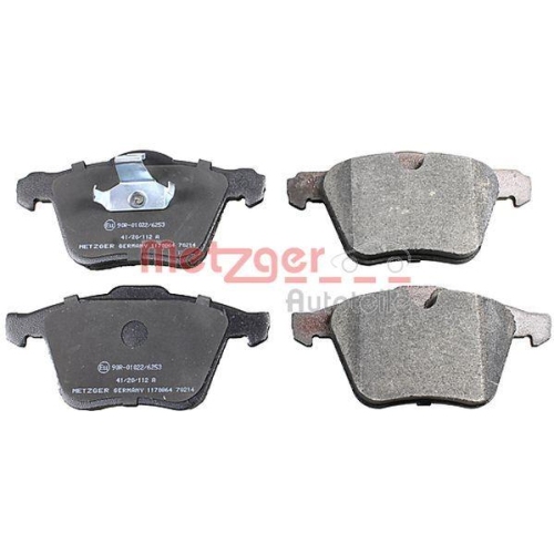 Bremsbelagsatz, Scheibenbremse METZGER 1170864 GREENPARTS f&uuml;r FORD VOLVO