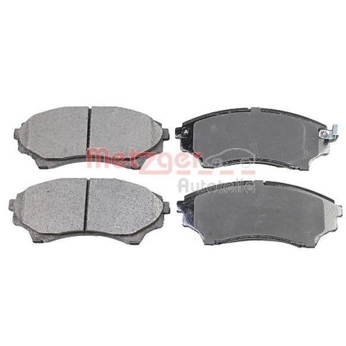 Bremsbelagsatz, Scheibenbremse METZGER 1170876 f&uuml;r FORD MAZDA, Vorderachse