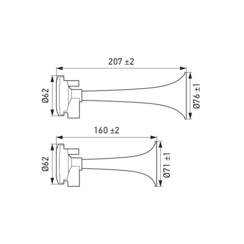 HELLA Horn 3PB 003 001-631 f&uuml;r