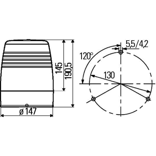 HELLA Rundumkennleuchte 2RL 008 965-011 KL Junior Plus für AEBI DAF FAUN