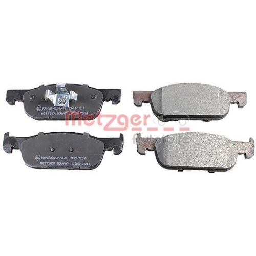 Bremsbelagsatz, Scheibenbremse METZGER 1170889 f&uuml;r RENAULT DACIA, Vorderachse