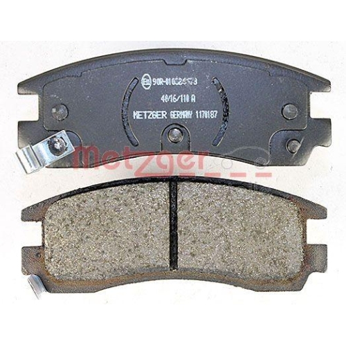 Bremsbelagsatz, Scheibenbremse METZGER 1170187 f&uuml;r OPEL, Hinterachse