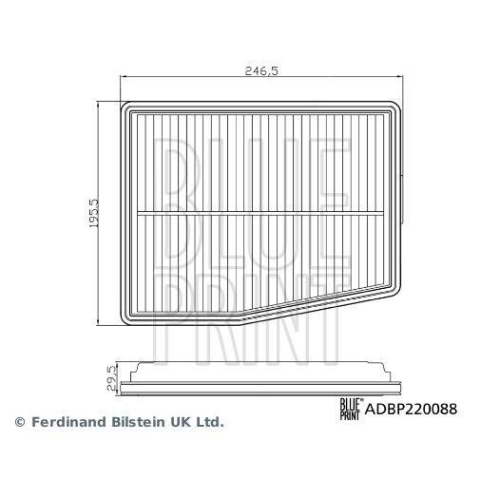 Luftfilter BLUE PRINT ADBP220088 f&uuml;r HYUNDAI KIA