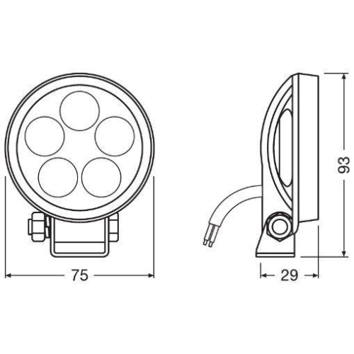 Fernscheinwerfer ams-OSRAM LEDWL102-SP LEDriving® Round VX70-SP für