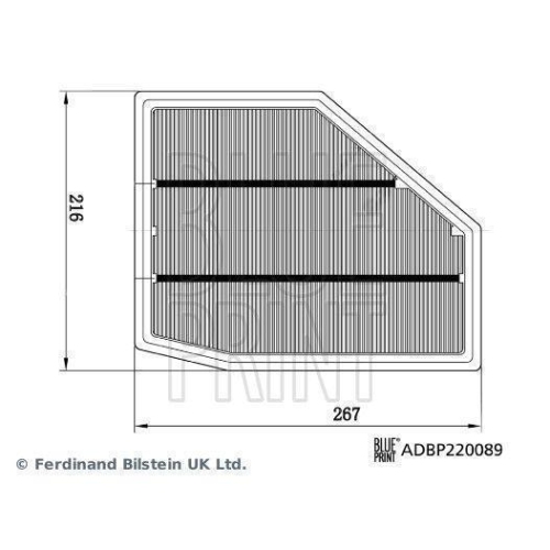 Luftfilter BLUE PRINT ADBP220089 f&uuml;r BMW, rechts, vorne