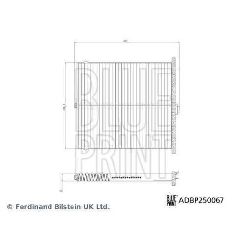 Filter, Innenraumluft BLUE PRINT ADBP250067 für MAZDA
