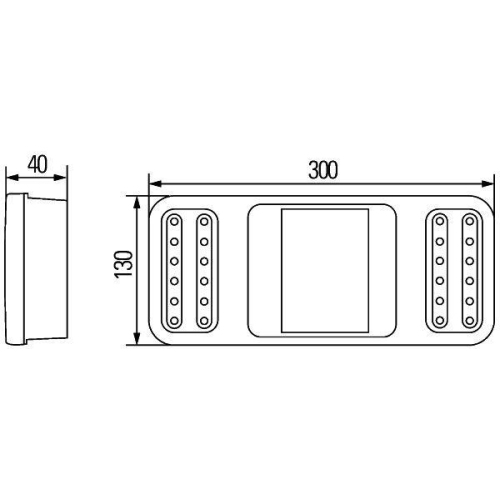 HELLA Heckleuchte 2VP 345 900-411 für, links, rechts