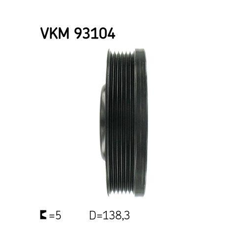 Riemenscheibe, Kurbelwelle SKF VKM 93104 f&uuml;r AUDI FORD MAN MITSUBISHI SEAT SKODA