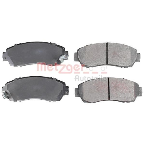Bremsbelagsatz, Scheibenbremse METZGER 1170911 f&uuml;r HONDA, Vorderachse
