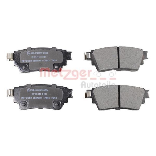 Bremsbelagsatz, Scheibenbremse METZGER 1170913 GREENPARTS f&uuml;r MITSUBISHI