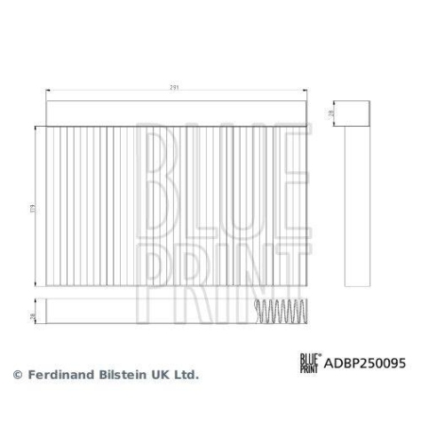 Filter, Innenraumluft BLUE PRINT ADBP250095 f&uuml;r MG