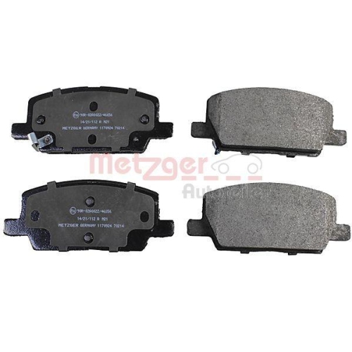 Bremsbelagsatz, Scheibenbremse METZGER 1170924 f&uuml;r OPEL, Vorderachse