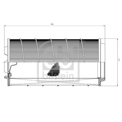 FEBI BILSTEIN Luftfilter 174841 für IVECO MAN SCANIA LIEBHERR IRISBUS