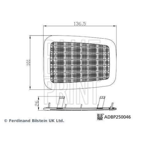 Luftfilter, Antriebsbatteriegehäuse BLUE PRINT ADBP250046 für TOYOTA