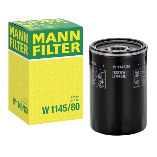 &Ouml;lfilter MANN-FILTER W 1145/80 f&uuml;r ISUZU MAZDA JCB FIAT-HITACHI JUNGHEINRICH