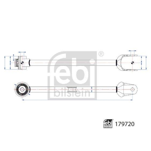 FEBI BILSTEIN Lenker, Radaufh&auml;ngung 179720 f&uuml;r TESLA, Hinterachse links, unten