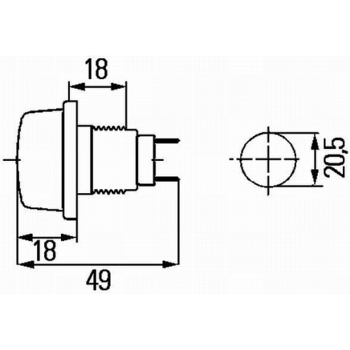 HELLA Positionsleuchte 2PF 003 563-187 f&uuml;r AUW&Auml;RTER DAF MAN NEOPLAN HAKO BUCHER