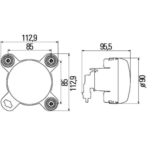 HELLA Hauptscheinwerfer 1K0 247 043-031 f&uuml;r MERCEDES-BENZ SCANIA PLAXTON, links