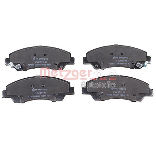 Bremsbelagsatz, Scheibenbremse METZGER 1170959 f&uuml;r HYUNDAI, Vorderachse