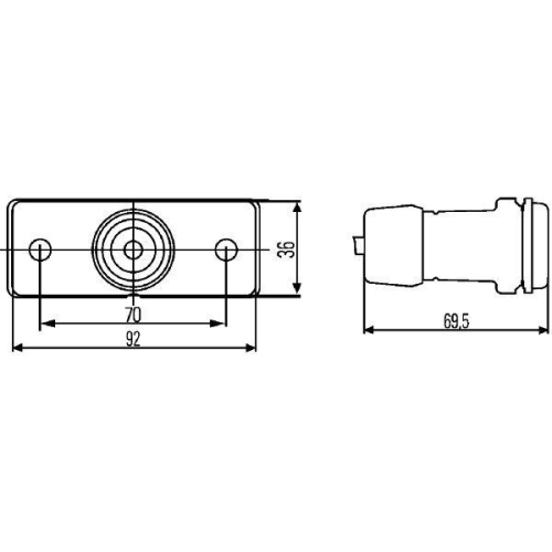 HELLA Seitenmarkierungsleuchte 2PS 008 382-801 für DAF, links, rechts