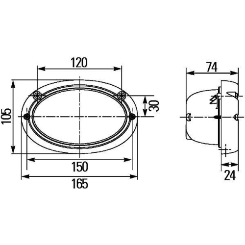 HELLA Arbeitsscheinwerfer 1GA 996 161-351 für MASSEY FERGUSON HAMM VALMET KRONE