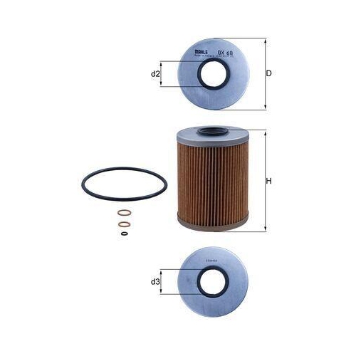 Ölfilter KNECHT OX 68D für BMW FORD