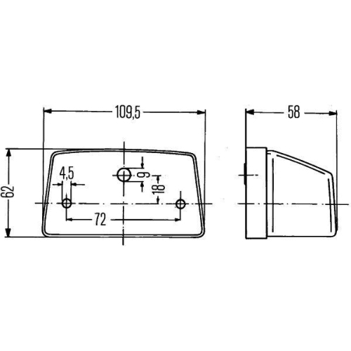 HELLA 2KA 003 389-211 Kennzeichenleuchte f&uuml;r DAF SCANIA SISU LIEBHERR DEMAG