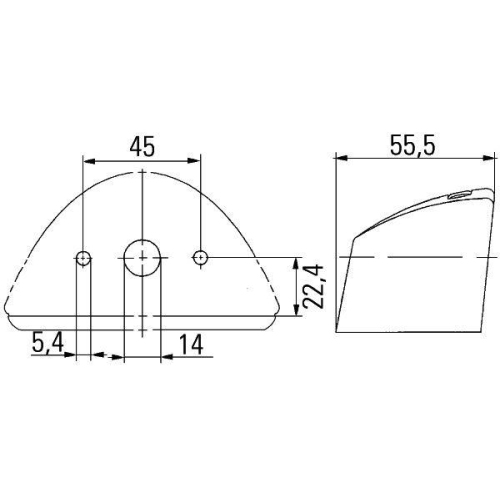 HELLA 2KA 007 929-001 Kennzeichenleuchte f&uuml;r DAF SCANIA SPIERINGS ZIEGLER KRONE