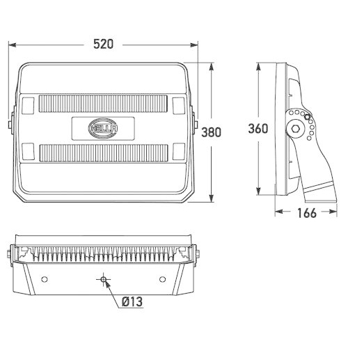 HELLA Arbeitsscheinwerfer 1GJ 011 872-501 f&uuml;r